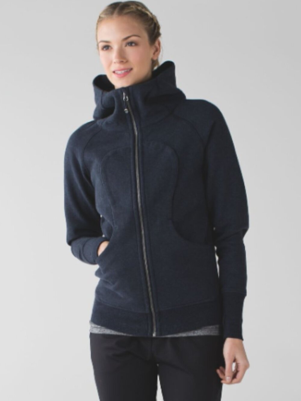 LULULEMON Full Zip Scuba Hoodie Sweatshirt Blue Size 4